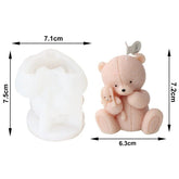 Cute Teddy Bear Candle Handmade Mould (HM0062)